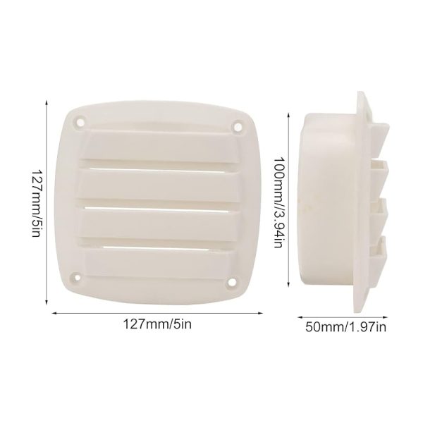 127x127x50mm Boat Louvered Vent Marine Air Vent Cover for RV Motorhome Yacht