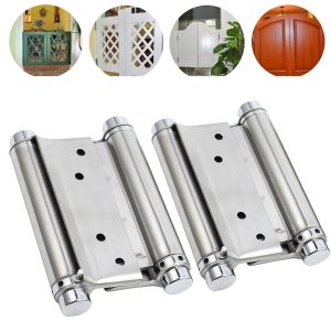 2pcs 3in-6in Double Action Spring Hinges Saloon Cafe Door Self Closing Door Hinges