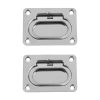 2pcs Boat Hatch Handle Stainless Steel Marine Handles Boat Flush Hatch Locker Recessed Lift Pull Handle