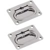 2pcs Boat Hatch Handle Stainless Steel Marine Handles Boat Flush Hatch Locker Recessed Lift Pull Handle