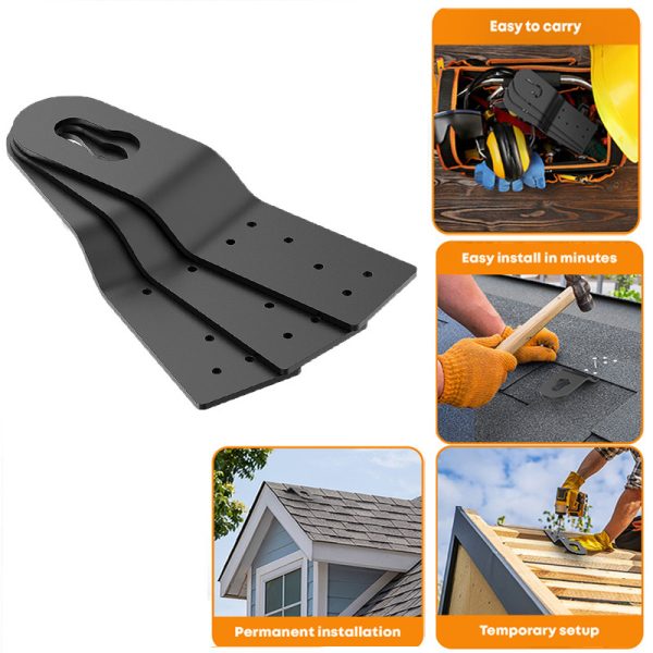 3pcs Roof Anchors Roof Safety Hitch Clip Use with Roofing Safety Harness and Ropes for Wood Framed Buildings