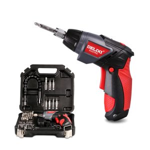 46pcs Cordless Screwdriver Set 3.6V Cordless Lithium-Ion Screwdriver 6 + 1 Torque Adjustment Magnetic Chuck Led Light