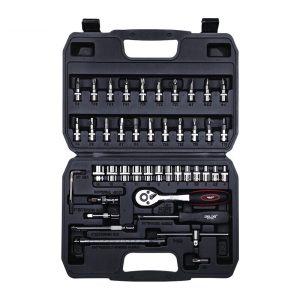 46pcs Drive Socket Set 1/4in Drive Ratchet Socket Wrench Driver Bits Car Repair Tool Hex Bit Socket Set for Auto Repair House