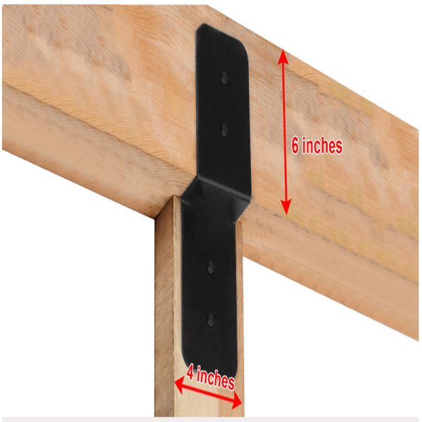 4pcs Lumber Connector Z Shaped Pergola Brackets Post to Beam Support Column Beam Connector Fixer