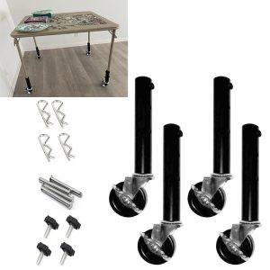 4pcs Table Leg Extenders with Wheels Mobile Table Risers for Desk Home Office Dresser