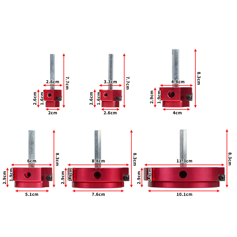 6pcs For PPRK6 PVC Pipe Reamer Set Plastic Pipe Fitting Reamer Kit for 1/2" Drills 3/8" Hex