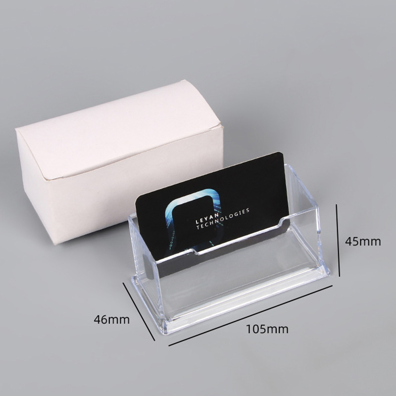 Acrylic Business Card Holders Freestanding Brochure Boxes for Office Desk Storage