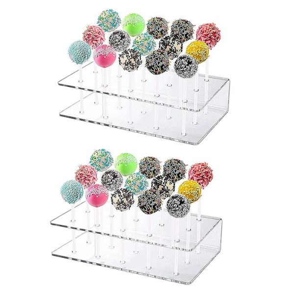 2pcs Acrylic Lollipop Display Holder 15 Hole Candy Stand