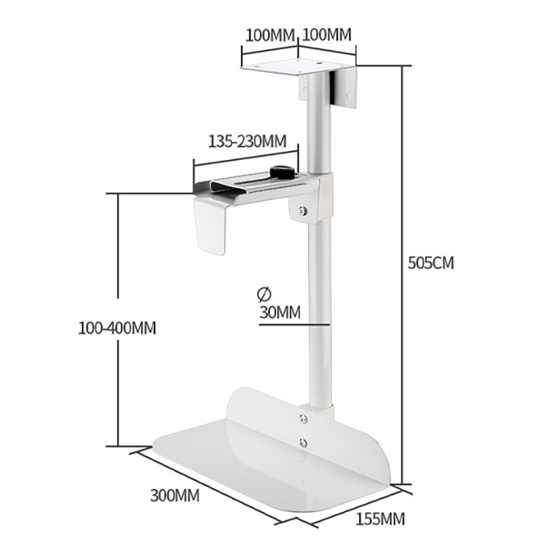 Adjustable Hanging PC Stand Under Desk PC Mount with 360° Swivel