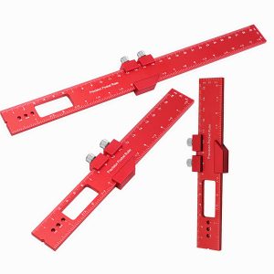 Aluminium Alloy Woodworking Positioning Ruler Set 16/20/30cm Straight Edge Ruler for Drafting Measuring