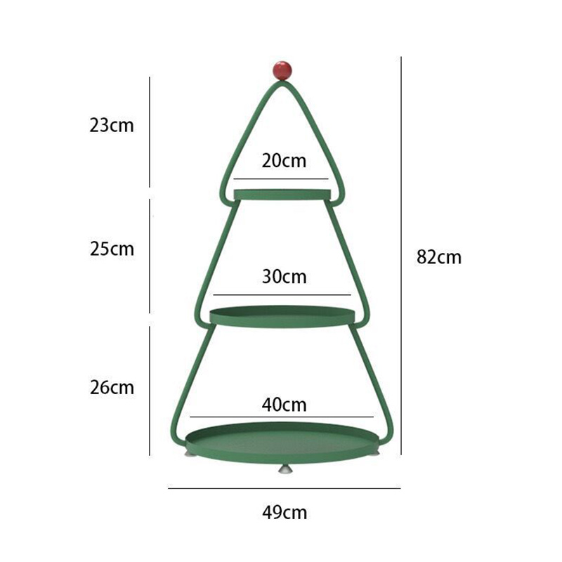 Creative Christmas Tree Shaped Storage Shelf Multi-tier Vertical Side Table Rack