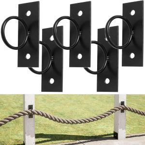 Fence Rope Holder Ring Fencing Stair Deck Railing Wall Mounted Hanger Ceiling Hook