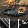 Fire Pit Mat Fireproof Ember Mat for Grill Pad BBQ Pad Blanket for Hiking Hexagonal Foldable Firewood Bag