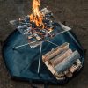 Fire Pit Mat Fireproof Ember Mat for Grill Pad BBQ Pad Blanket for Hiking Hexagonal Foldable Firewood Bag