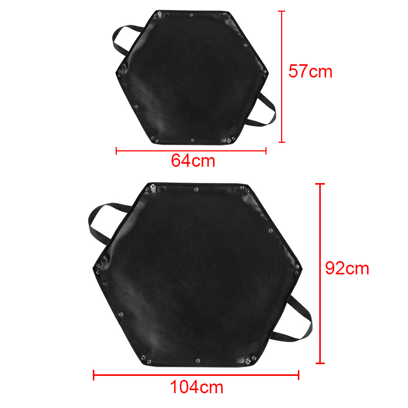 Fire Pit Mat Fireproof Ember Mat for Grill Pad BBQ Pad Blanket for Hiking Hexagonal Foldable Firewood Bag