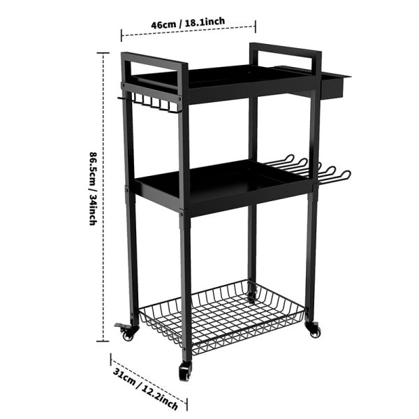 Floor-standing Power Tool Organizer Cart Iron Movable Hand Electric Drill Screwdriver Storage Holder