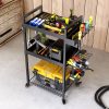 Floor-standing Power Tool Organizer Cart Iron Movable Hand Electric Drill Screwdriver Storage Holder