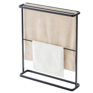 Free Standing Towel Rack Bathroom 2-Tier Towel Drying Storage Holder