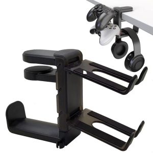 Headphone Hanger Under Desk Headset Stand Rotatable Headphone Hook Mount Game Controllers Hook