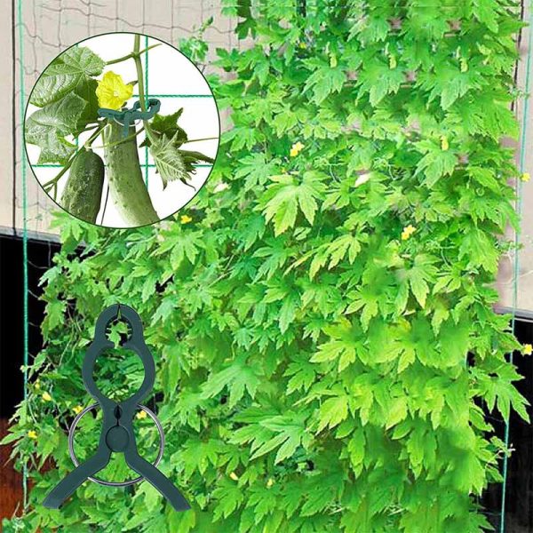 Large Foldable Plant Climbing Trellis Frame with Net Garden Vegetables Flowers Support Metal Trellis