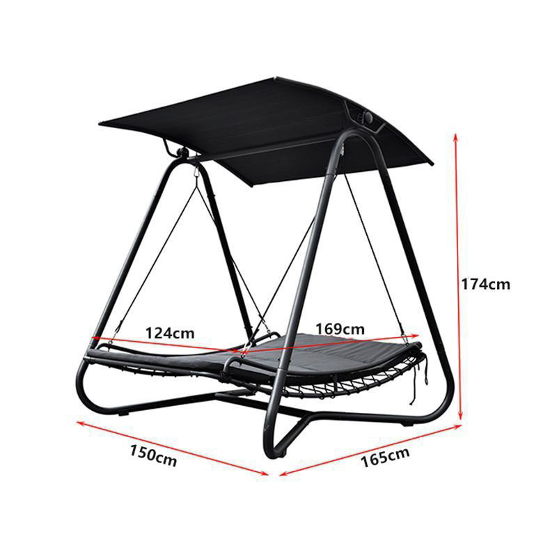 Outdoor Patio Swing Chair Convertible Swing Glider Canopy Swing Hanging Bed for Backyard Garden Patio