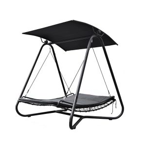 Outdoor Patio Swing Chair Convertible Swing Glider Canopy Swing Hanging Bed for Backyard Garden Patio