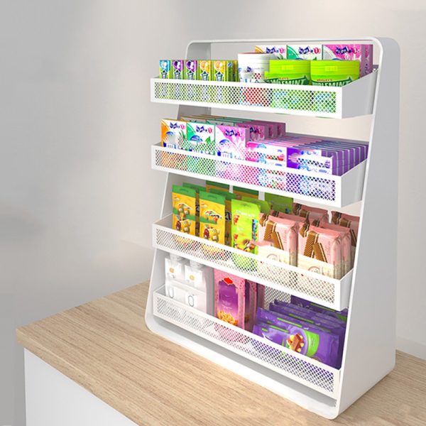 Supermarket Cashier Gum Rack Front Desk Counter Snack Display Shelves