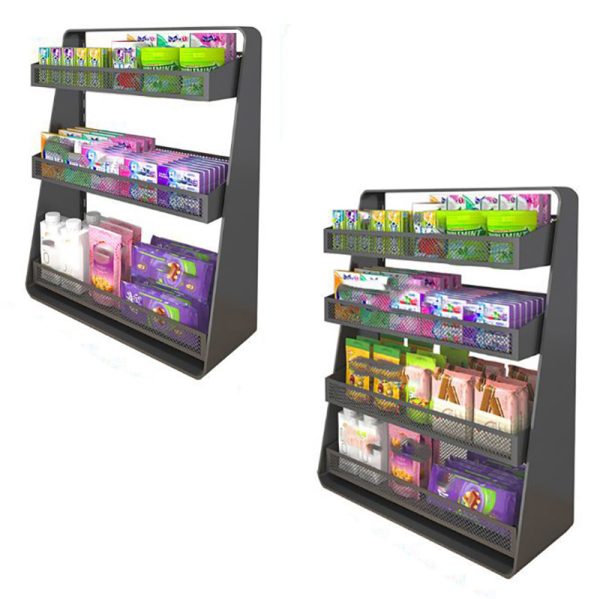 Supermarket Cashier Gum Rack Front Desk Counter Snack Display Shelves