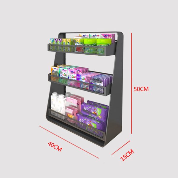 Supermarket Cashier Gum Rack Front Desk Counter Snack Display Shelves