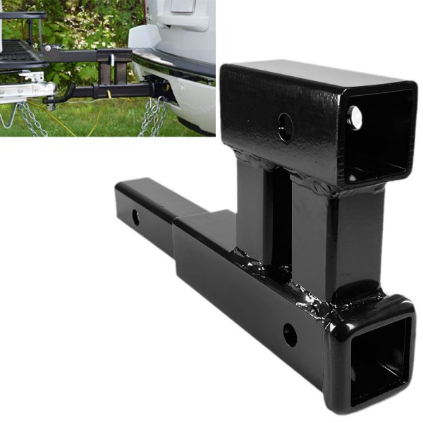 Trailer Dual Hitch Receiver Hitch Dual Tow Hitch Extension Adapter 4000 lbs Capacity