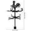 Weathervane Rooster Witch Eagle Garden Roof Mount Outdoor Wind Vane Gauge Decor