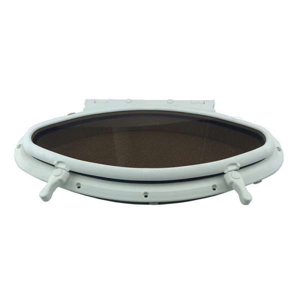 Yacht Marine Oval Opening Porthole 470x208mm Inward Opening Portlight with Window Screen Net