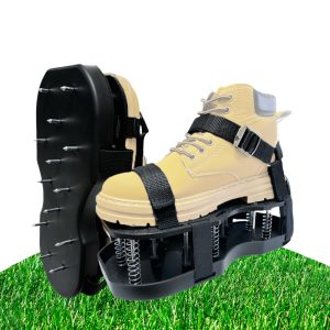 1 Pair Lawn Aerator Sandals with Spring Base Free-Installation Tool for Garden Lawn Care