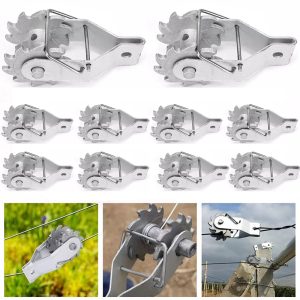 10pcs Fence Wire Strainer Ratchet Rope Fencing Tensioner Fence Energiser Tension