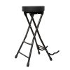 2 in 1 Foldable Guitar Stool with Guitar Stand Padded Seat Guitar Hanger