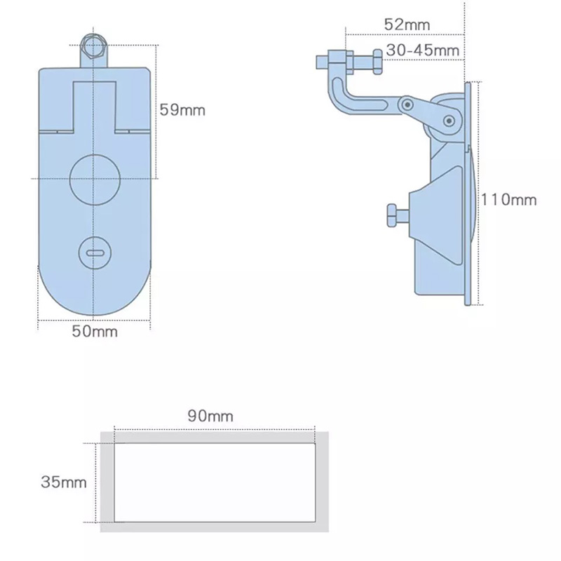 2pcs Compression Latch Lock Rounded End for RV Camper Trailer Motorhome