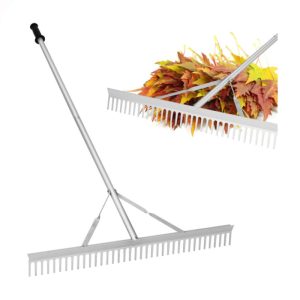 36 Inch Aluminium Landscape Rake Garden Leaf Rake Loosening Soil Rakes Tool