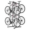 4 Bike Rack Garage Storage Bicycle Floor Stand with Adjustable Hooks Vertical Bike Stand