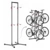 4 Bike Rack Garage Storage Bicycle Floor Stand with Adjustable Hooks Vertical Bike Stand