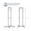 4 Bike Rack Garage Storage Bicycle Floor Stand with Adjustable Hooks Vertical Bike Stand