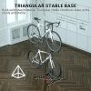 4 Bike Rack Garage Storage Bicycle Floor Stand with Adjustable Hooks Vertical Bike Stand