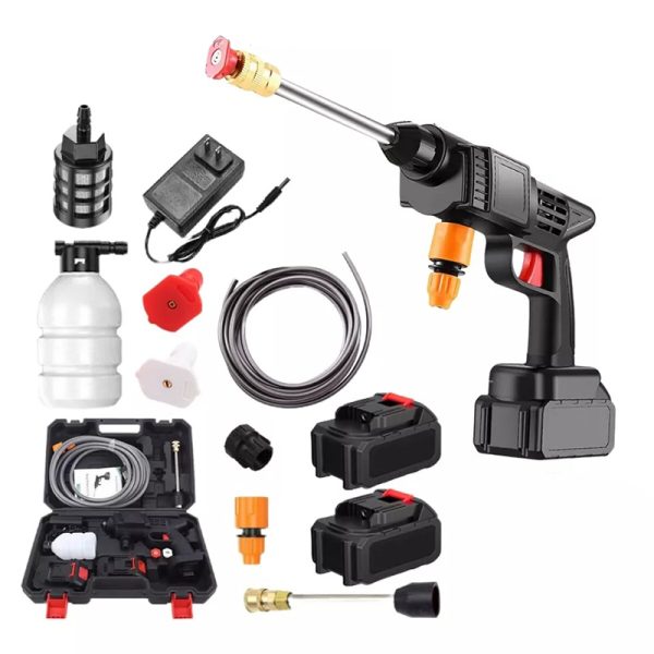 48V Cordless High Pressure Washer Portable Water Spray Gun Car Cleaner 2 Battery