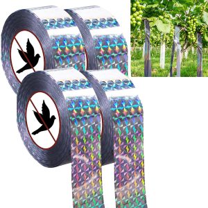 4pcs 100m Bird Repellent Tape Two-Side Reflective Farm Visual Flash Anti-Bird Tape