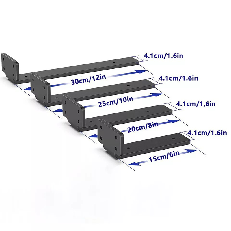 4pcs Floating Shelf Bracket Heavy Duty Metal DIY Wall Shelf Support Brackets