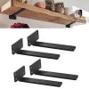 4pcs Floating Shelf Bracket Heavy Duty Metal DIY Wall Shelf Support Brackets