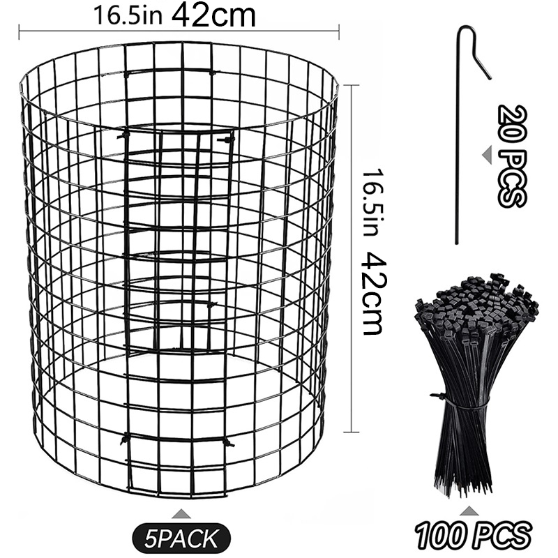 5pcs Metal Mesh Plant Protectors Plant Cages Wire Cloche Garden Cloches for Plants Vegetables Flowers