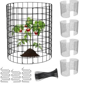 5pcs Metal Mesh Plant Protectors Plant Cages Wire Cloche Garden Cloches for Plants Vegetables Flowers