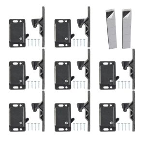 8pcs RV Drawer Latches and Catches Push to Close Grabber Catch for RV Motorhome Trailer Cabinet Drawer