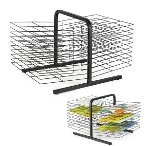 Art Drying Rack for Classroom 20 Shelves Tabletop A3 Paper Paint Storage Rack Ideal for Schools and Art Clubs