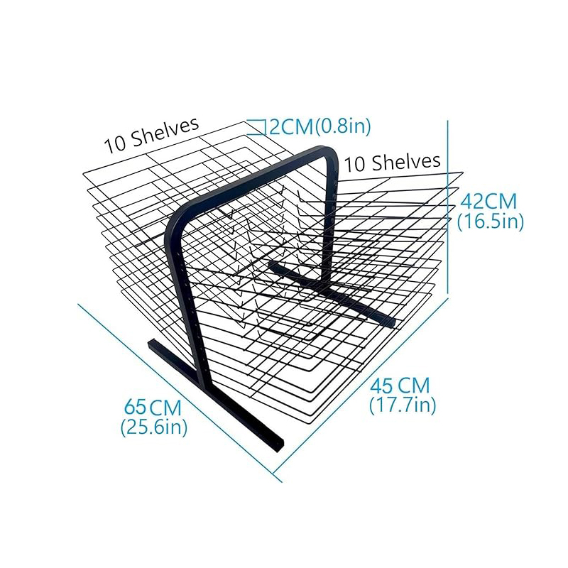 Art Drying Rack for Classroom 20 Shelves Tabletop A3 Paper Paint Storage Rack Ideal for Schools and Art Clubs